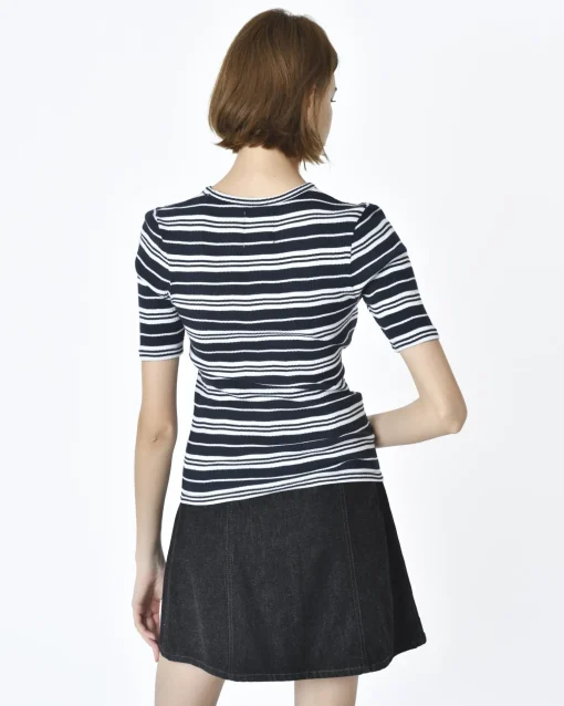 La Piscine Paris T-shirt moulant rayé blanc Zoe Karssen*Femme T-Shirts