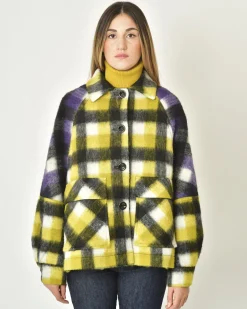 La Piscine Paris Veste à carreaux multicolore Mouche*Femme Blousons & Vestes