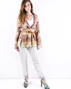 La Piscine Paris Veste d'inspiration kimono à imprimés abstraits Forte Forte*Femme Blousons & Vestes