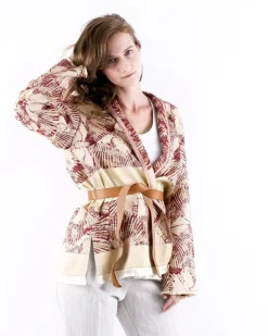 La Piscine Paris Veste d'inspiration kimono à imprimés abstraits Forte Forte*Femme Blousons & Vestes