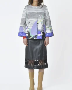 La Piscine Paris Veste Blanche et multicouleur Malaica*Femme Blousons & Vestes