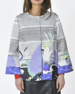 La Piscine Paris Veste Blanche et multicouleur Malaica*Femme Blousons & Vestes