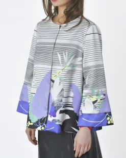 La Piscine Paris Veste Blanche et multicouleur Malaica*Femme Blousons & Vestes