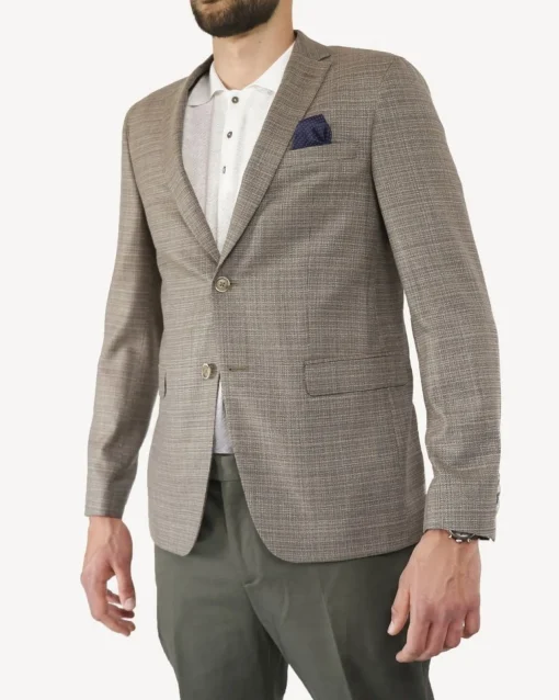 La Piscine Paris Veste blazer en laine à pochette fantaisie Sand*Homme Blousons & Vestes