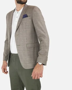 La Piscine Paris Veste blazer en laine à pochette fantaisie Sand*Homme Blousons & Vestes