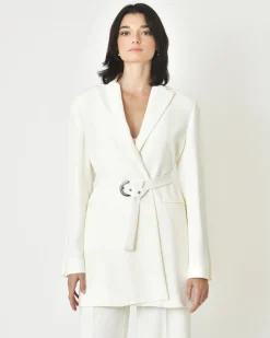 La Piscine Paris Veste blazer ivoire Malloni*Femme Blousons & Vestes|Costumes