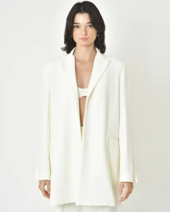 La Piscine Paris Veste blazer ivoire Malloni*Femme Blousons & Vestes|Costumes