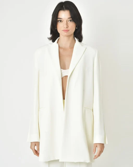 La Piscine Paris Veste blazer ivoire Malloni*Femme Blousons & Vestes|Costumes