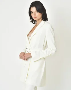 La Piscine Paris Veste blazer ivoire Malloni*Femme Blousons & Vestes|Costumes