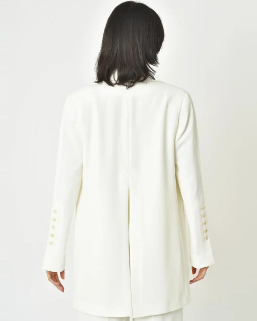 La Piscine Paris Veste blazer ivoire Malloni*Femme Blousons & Vestes|Costumes