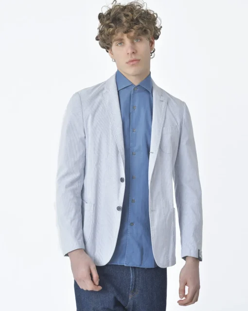 La Piscine Paris Veste blazer rayé e clair Lardini*Homme Blousons & Vestes