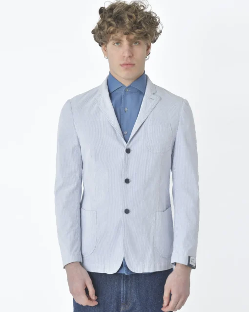 La Piscine Paris Veste blazer rayé e clair Lardini*Homme Blousons & Vestes