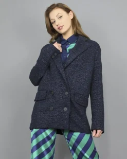 La Piscine Paris Veste e en laine mélangée et fibres métalliques Nude*Femme Blousons & Vestes
