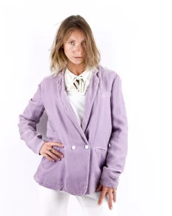 La Piscine Paris Veste croisée en velours côtelé lavande Forte Forte*Femme Blousons & Vestes