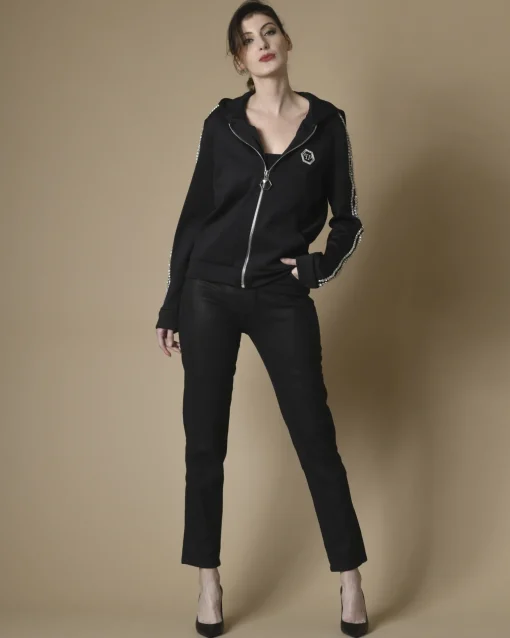 La Piscine Paris Veste de survêtement à capuche et strass Philipp Plein*Femme Sweats