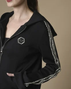 La Piscine Paris Veste de survêtement à capuche et strass Philipp Plein*Femme Sweats
