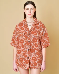 La Piscine Paris Veste en coton à imprimé Tela*Femme Blousons & Vestes