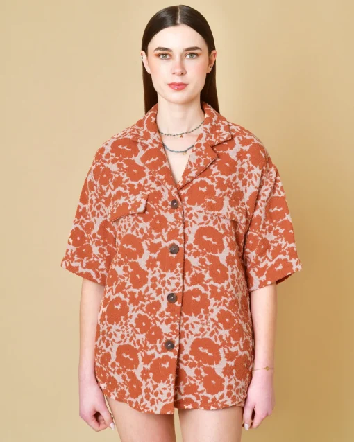 La Piscine Paris Veste en coton à imprimé Tela*Femme Blousons & Vestes