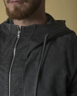 La Piscine Paris Veste en coton asymétrique à capuche Lost & Found*Homme Blousons & Vestes