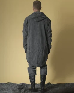 La Piscine Paris Veste en coton asymétrique à capuche Lost & Found*Homme Blousons & Vestes