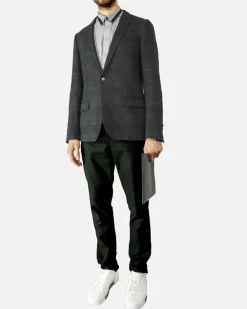 La Piscine Paris Veste en coton effet tweed bleu Lords & Fools*Homme Blousons & Vestes