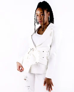 La Piscine Paris Veste en crêpe he à ceinture fantaisie Misha Collection*Femme Blousons & Vestes