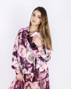 La Piscine Paris Veste en crêpe fleurie Blumarine*Femme Blousons & Vestes
