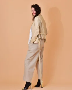 La Piscine Paris Veste en cuir à empiècements Lorena Antoniazzi*Femme Blousons & Vestes