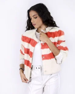 La Piscine Paris Veste en fourrure bicolore Red Valentino*Femme Blousons & Vestes