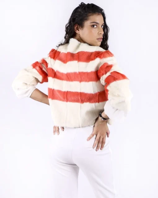 La Piscine Paris Veste en fourrure bicolore Red Valentino*Femme Blousons & Vestes