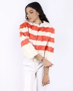 La Piscine Paris Veste en fourrure bicolore Red Valentino*Femme Blousons & Vestes