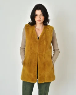 La Piscine Paris Veste en fourrure sans manches Manzoni24*Femme Blousons & Vestes