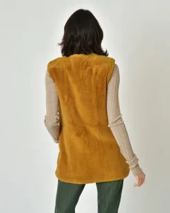 La Piscine Paris Veste en fourrure sans manches Manzoni24*Femme Blousons & Vestes
