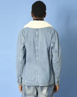 La Piscine Paris Veste en jean à col fourrure amovible Ly Adams*Homme Blousons & Vestes