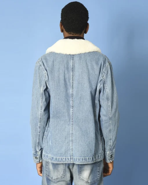La Piscine Paris Veste en jean à col fourrure amovible Ly Adams*Homme Blousons & Vestes