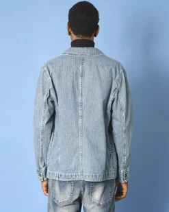 La Piscine Paris Veste en jean à col fourrure amovible Ly Adams*Homme Blousons & Vestes