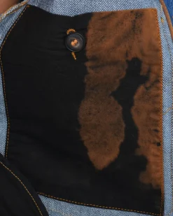 La Piscine Paris Veste en jean à imprimé fleuri T_Coat*Femme Blousons & Vestes