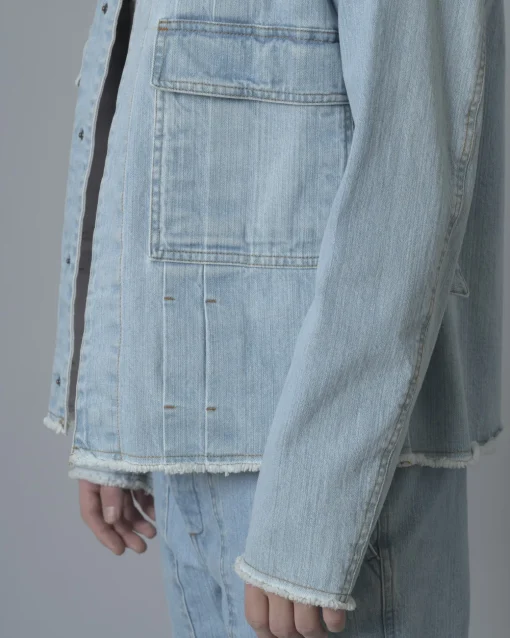 La Piscine Paris Veste en jean à pinces et poches oversize Ly Adams*Homme Blousons & Vestes