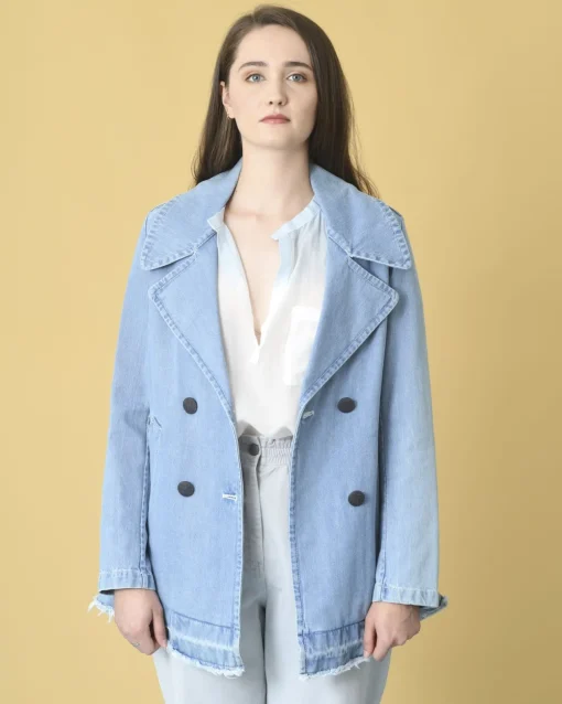 La Piscine Paris Veste en jean évasée Palto*Femme Blousons & Vestes