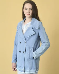 La Piscine Paris Veste en jean évasée Palto*Femme Blousons & Vestes