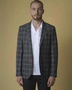 La Piscine Paris Veste en laine à carreaux Sand*Homme Blousons & Vestes