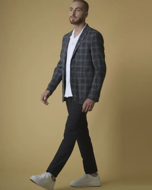 La Piscine Paris Veste en laine à carreaux Sand*Homme Blousons & Vestes