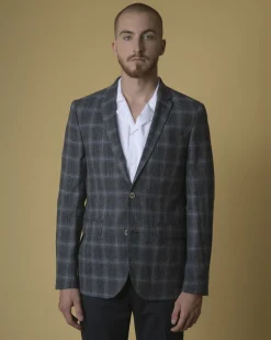 La Piscine Paris Veste en laine à carreaux Sand*Homme Blousons & Vestes