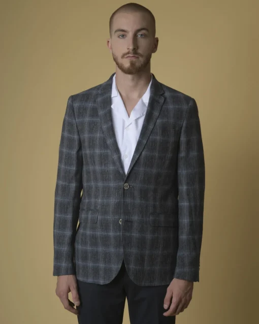 La Piscine Paris Veste en laine à carreaux Sand*Homme Blousons & Vestes