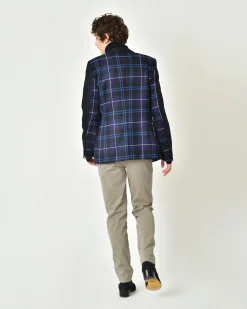 La Piscine Paris Veste en laine à carreaux avec chaîne Lords & Fools*Homme Blousons & Vestes