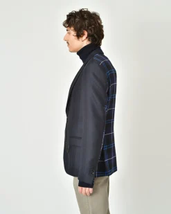 La Piscine Paris Veste en laine à carreaux avec chaîne Lords & Fools*Homme Blousons & Vestes