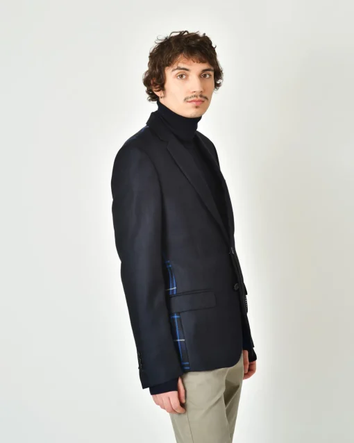 La Piscine Paris Veste en laine à carreaux avec chaîne Lords & Fools*Homme Blousons & Vestes