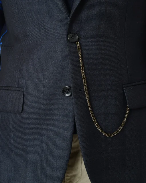 La Piscine Paris Veste en laine à carreaux avec chaîne Lords & Fools*Homme Blousons & Vestes