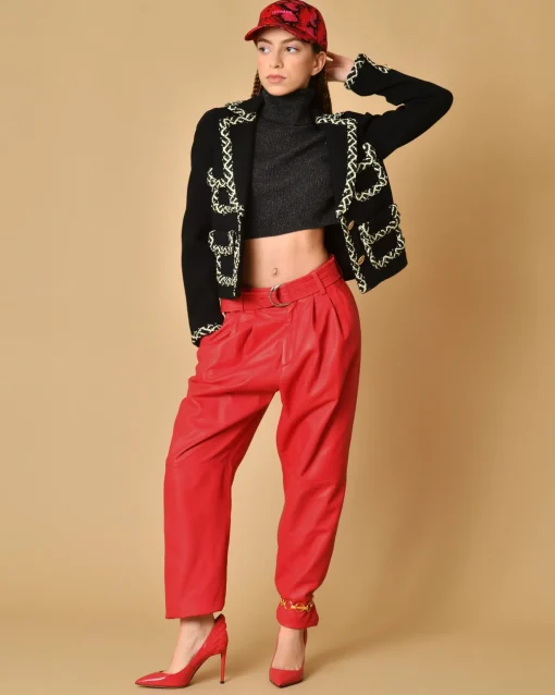 La Piscine Paris Veste en laine à détails en tweed Edward Achour*Femme Blousons & Vestes
