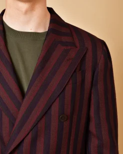 La Piscine Paris Veste en laine à rayures multicolore Ernesto*Homme Blousons & Vestes